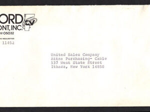 10.9¢ Hansom Cab Prec. #1 on cover from Clifford of Vermont, Inc.