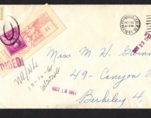 4¢ Liberty series tied on cover paying postage due with additional VOIDED auxiliary marking