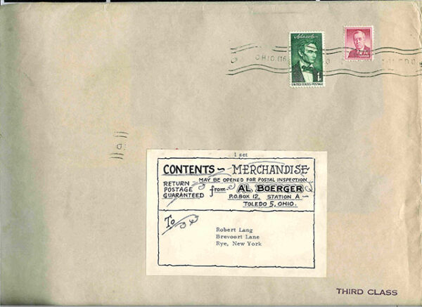 7¢ Liberty on 3rd class rate cover