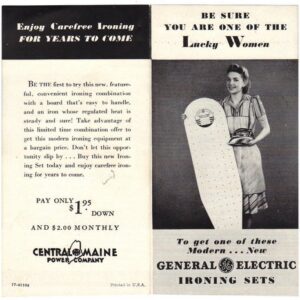 GE Ironing sets brochure for the "Lucky Women"